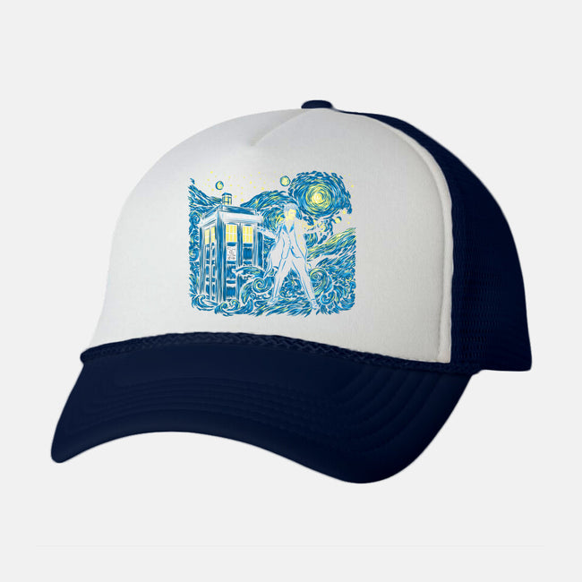 Tenth Doctor Dreams Of Time And Space-Unisex-Trucker-Hat-DrMonekers