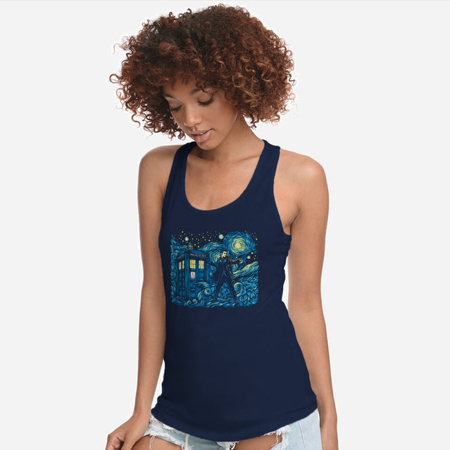 Tenth Doctor Dreams Of Time And Space-Womens-Racerback-Tank-DrMonekers