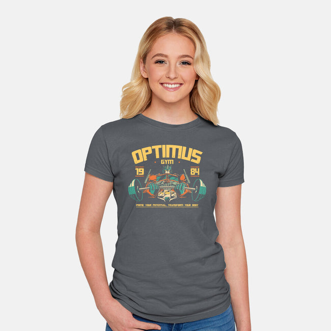 Optimus Gym-Womens-Fitted-Tee-retrodivision