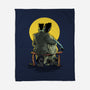 Monster And Bride Gazing At The Moon-None-Fleece-Blanket-zascanauta