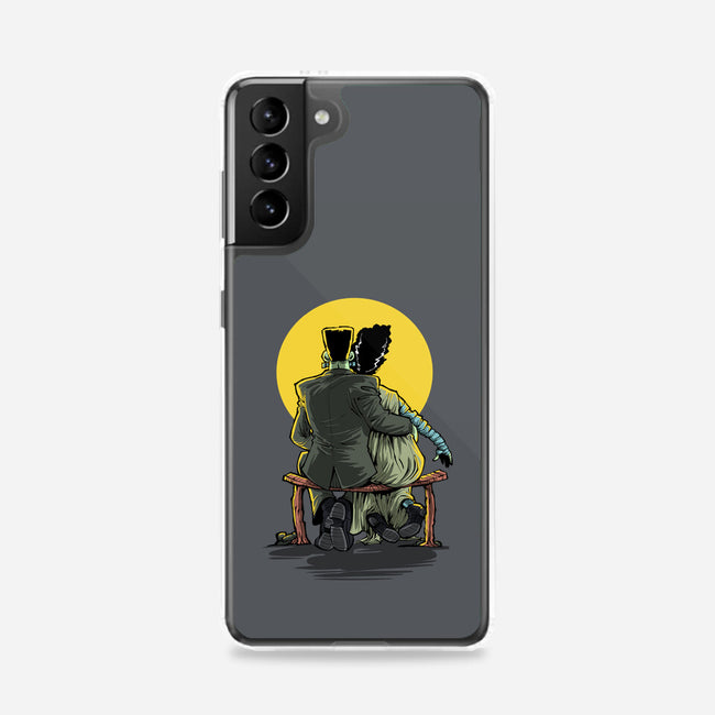 Monster And Bride Gazing At The Moon-Samsung-Snap-Phone Case-zascanauta