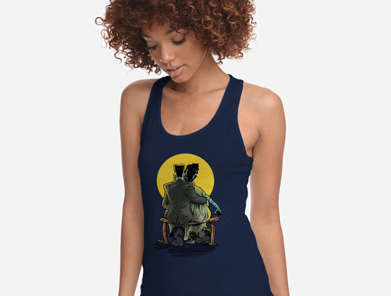 Monster And Bride Gazing At The Moon