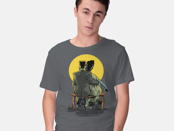 Monster And Bride Gazing At The Moon