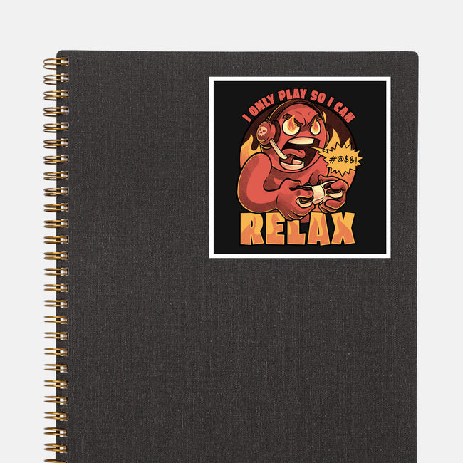 Video Game Relax Player-None-Glossy-Sticker-Studio Mootant