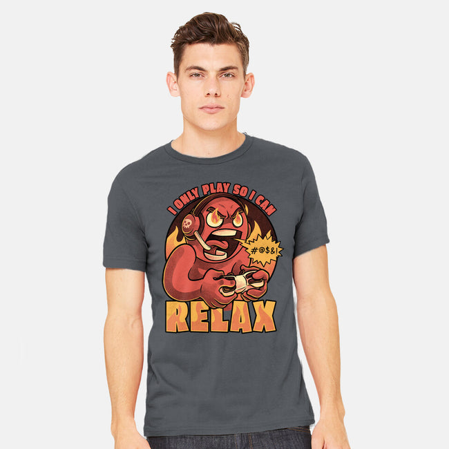 Video Game Relax Player-Mens-Heavyweight-Tee-Studio Mootant