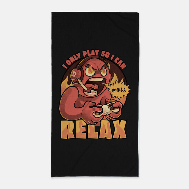 Video Game Relax Player-None-Beach-Towel-Studio Mootant