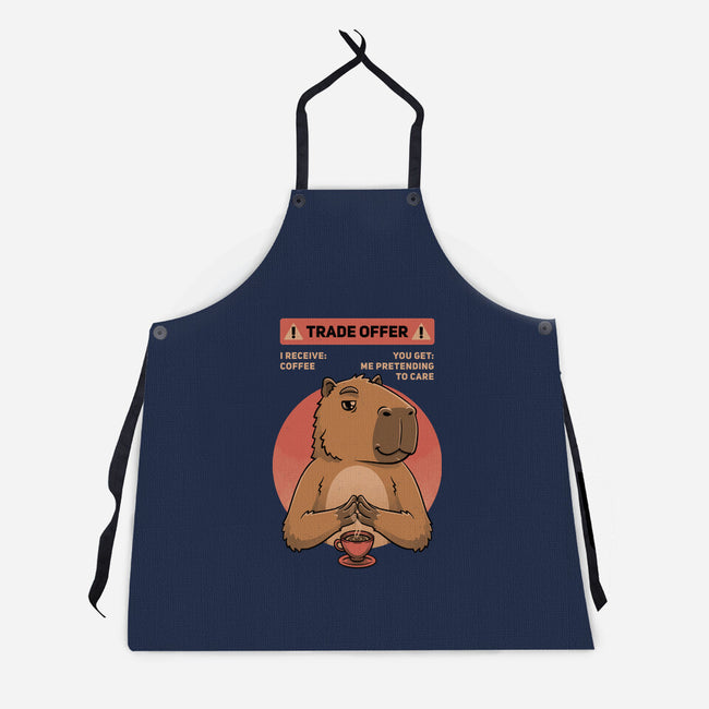 Capybara Coffee Trade-Unisex-Kitchen-Apron-Studio Mootant