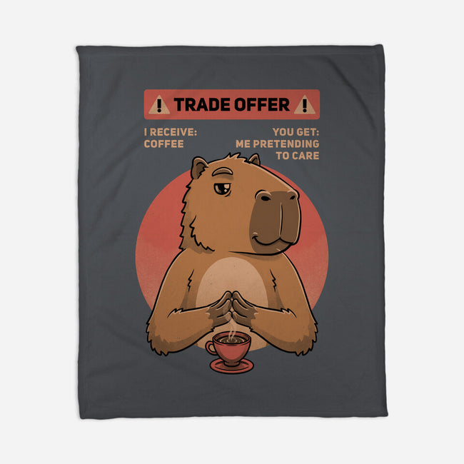 Capybara Coffee Trade-None-Fleece-Blanket-Studio Mootant