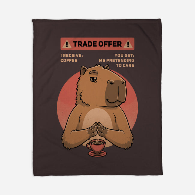 Capybara Coffee Trade-None-Fleece-Blanket-Studio Mootant