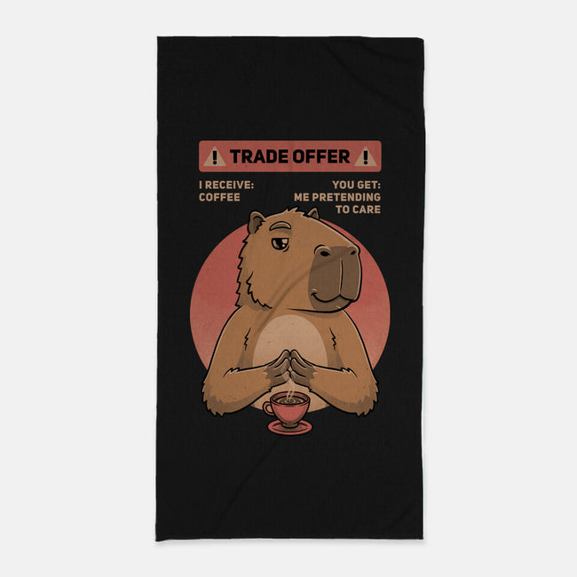 Capybara Coffee Trade-None-Beach-Towel-Studio Mootant