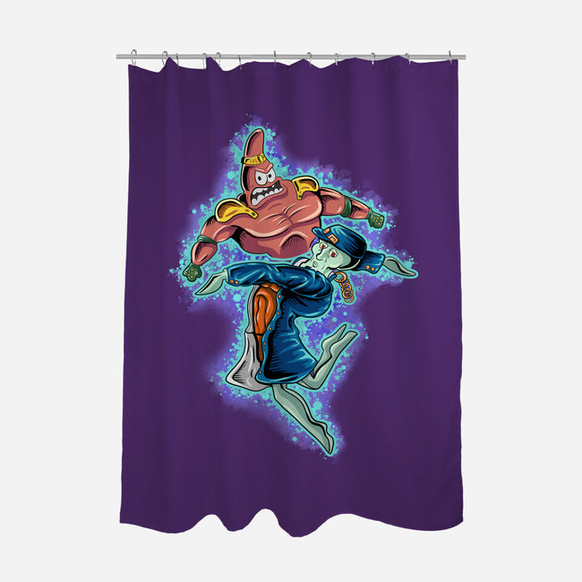 Squidward Bizarre Adventure-None-Polyester-Shower Curtain-nickzzarto
