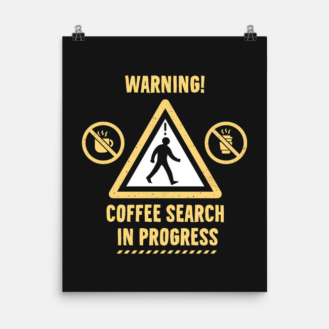 Warning Coffee Search-None-Matte-Poster-rocketman_art