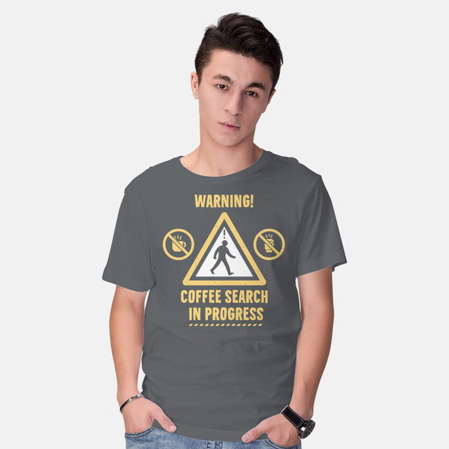 Warning Coffee Search-Mens-Basic-Tee-rocketman_art