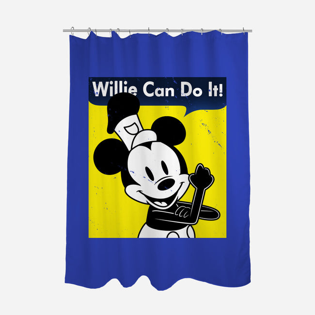 Willie Can Do It-None-Polyester-Shower Curtain-Boggs Nicolas