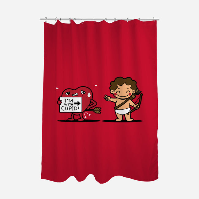 I'm With Cupid-None-Polyester-Shower Curtain-Boggs Nicolas