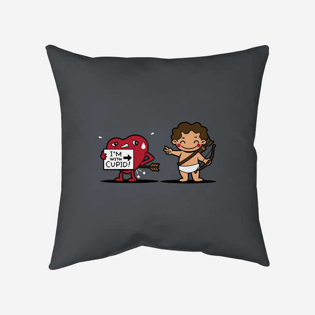 I'm With Cupid-None-Removable Cover w Insert-Throw Pillow-Boggs Nicolas