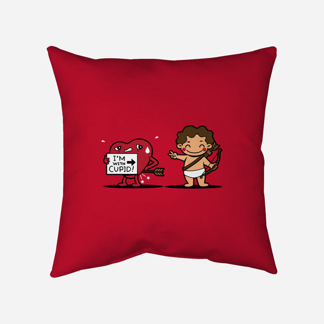 I'm With Cupid-None-Removable Cover w Insert-Throw Pillow-Boggs Nicolas