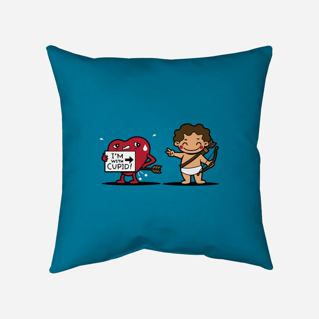 I'm With Cupid-None-Removable Cover-Throw Pillow-Boggs Nicolas