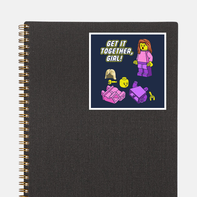 Get It Together Girl-None-Glossy-Sticker-dwarmuth