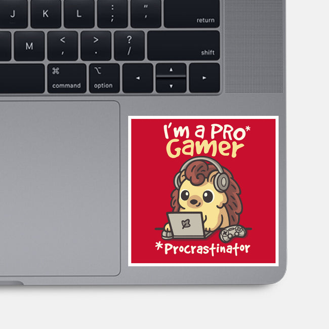 Pro Gamer Procrastinator-None-Glossy-Sticker-NemiMakeit