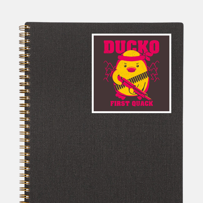 Ducko First Quack-None-Glossy-Sticker-estudiofitas