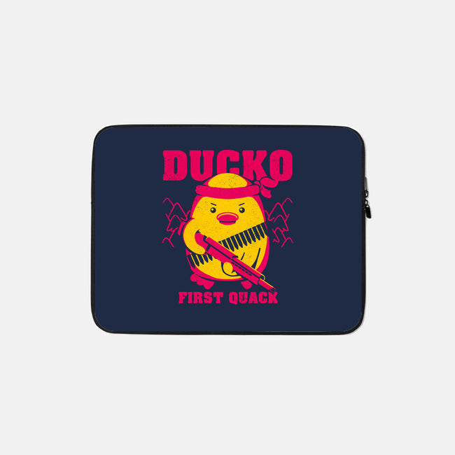 Ducko First Quack-None-Zippered-Laptop Sleeve-estudiofitas