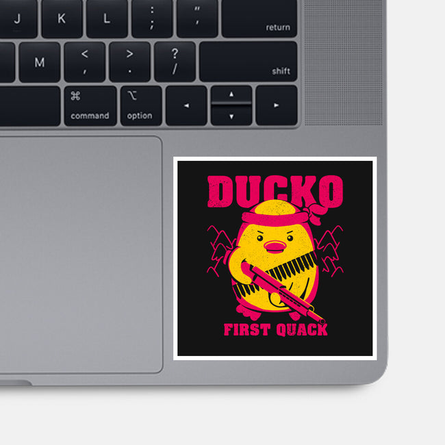 Ducko First Quack-None-Glossy-Sticker-estudiofitas