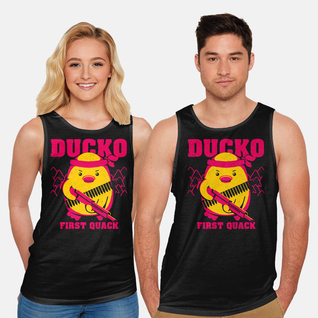 Ducko First Quack-Unisex-Basic-Tank-estudiofitas