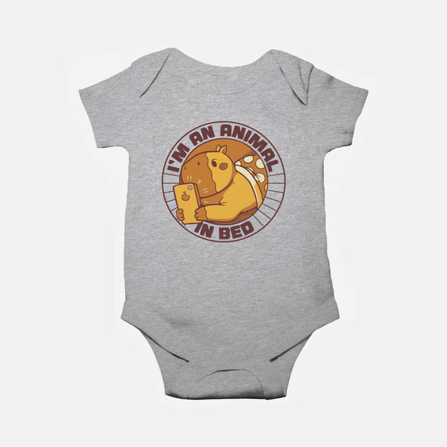 I'm An Animal In Bed-Baby-Basic-Onesie-tobefonseca