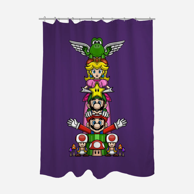 Totem Of Heroes-None-Polyester-Shower Curtain-drbutler