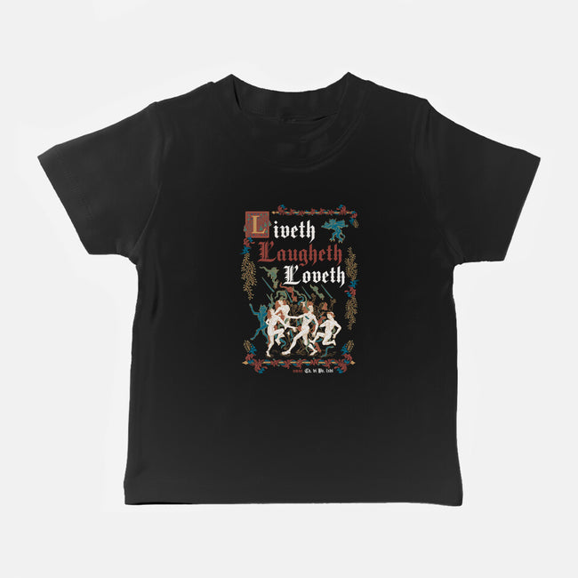 Live Laugh Love Medieval Style-Baby-Basic-Tee-Nemons