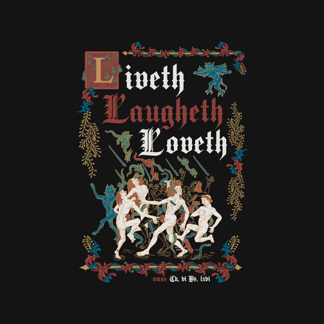Live Laugh Love Medieval Style-Cat-Basic-Pet Tank-Nemons