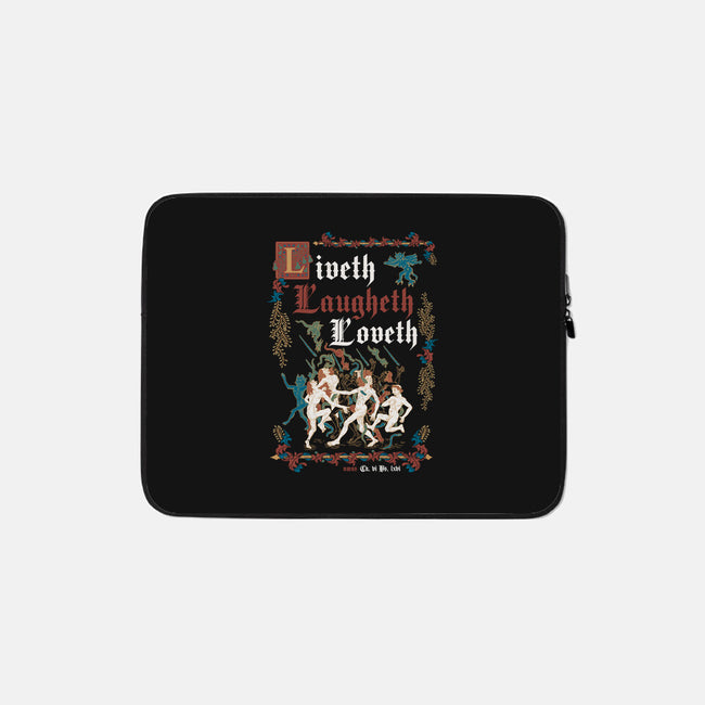 Live Laugh Love Medieval Style-None-Zippered-Laptop Sleeve-Nemons
