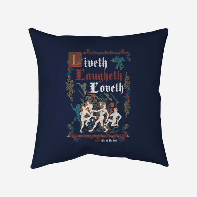 Live Laugh Love Medieval Style-None-Removable Cover-Throw Pillow-Nemons
