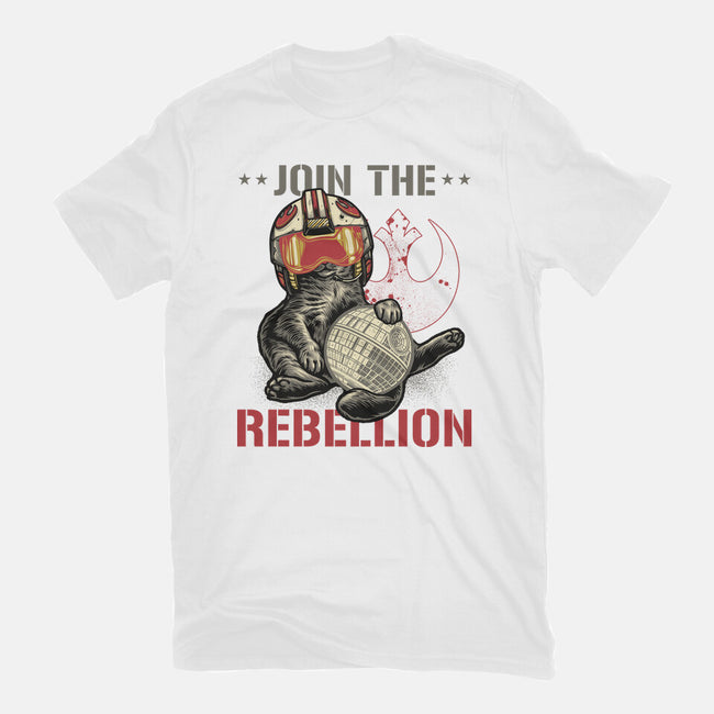 Join The Cat Rebellion-Mens-Basic-Tee-gorillafamstudio