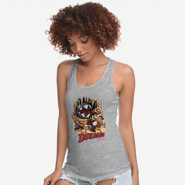 Indiana Bros-Womens-Racerback-Tank-Planet of Tees