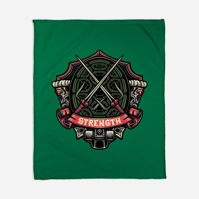 Red Ninja Strength-None-Fleece-Blanket-gorillafamstudio