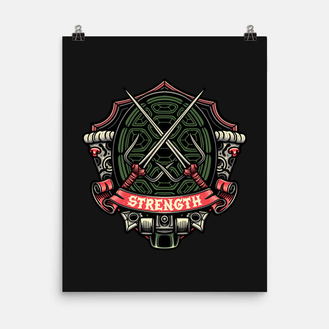 Red Ninja Strength-None-Matte-Poster-gorillafamstudio