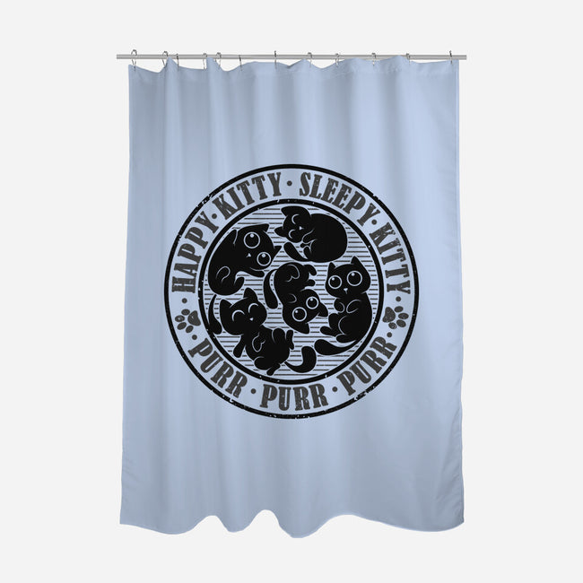 Happy Kitty Sleepy Kitty-None-Polyester-Shower Curtain-erion_designs