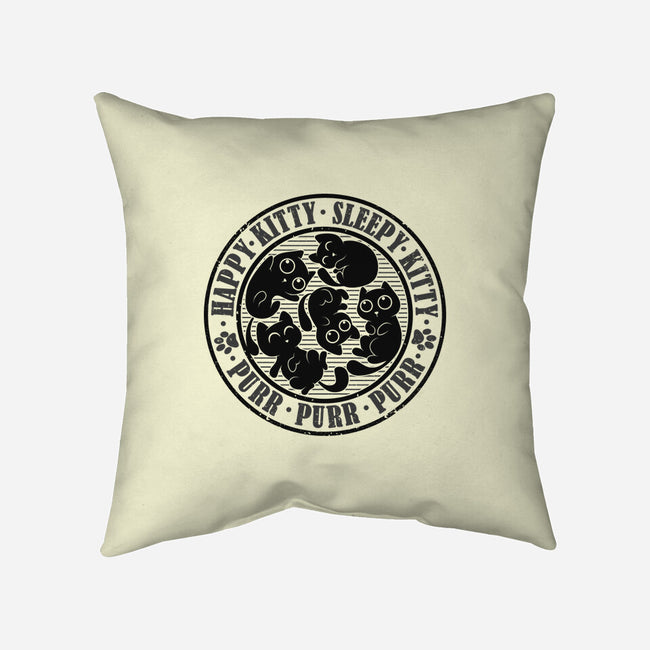 Happy Kitty Sleepy Kitty-None-Removable Cover-Throw Pillow-erion_designs