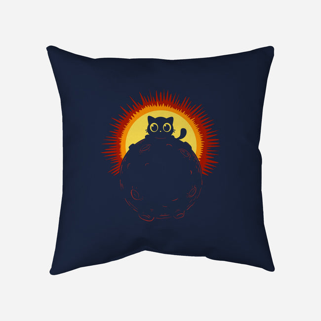 Kitty Eclipse-None-Removable Cover-Throw Pillow-erion_designs