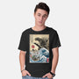 Straw Hat Pirates Meet Godzilla-Mens-Basic-Tee-DrMonekers