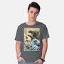 Straw Hat Pirates Meet Godzilla-Mens-Basic-Tee-DrMonekers