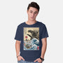 Straw Hat Pirates Meet Godzilla-Mens-Basic-Tee-DrMonekers