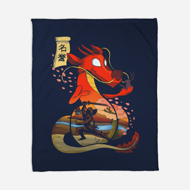China Dragon-None-Fleece-Blanket-Vallina84