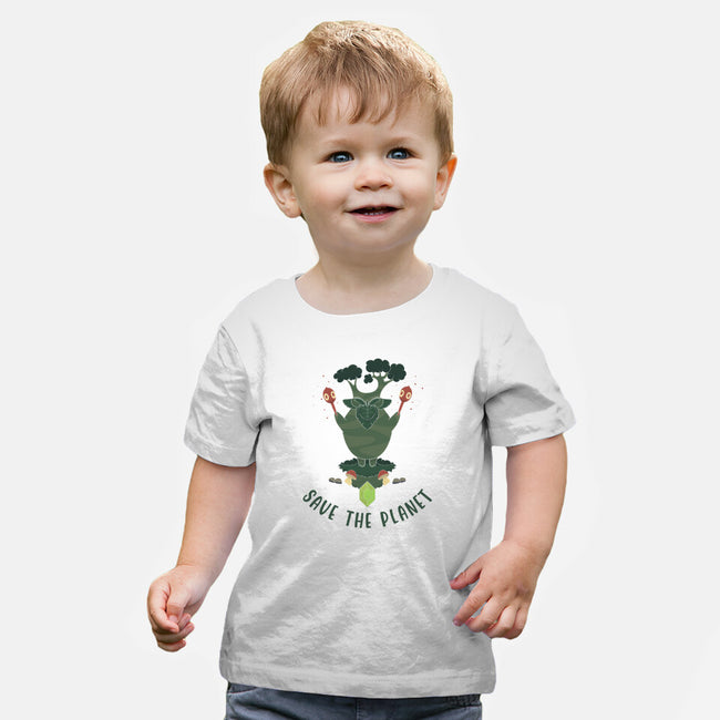 Save The Planet Kingdom-Baby-Basic-Tee-OnlyColorsDesigns