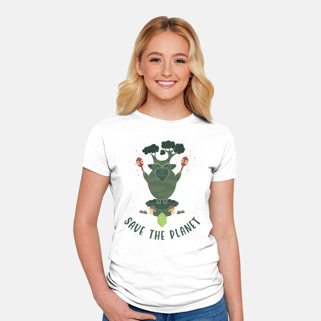 Save The Planet Kingdom-Womens-Fitted-Tee-OnlyColorsDesigns