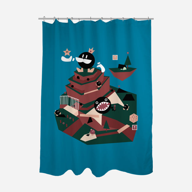 Big Bob-omb On The Summit-None-Polyester-Shower Curtain-Willdesiner