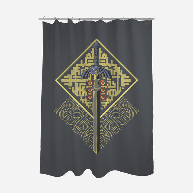 Hero's Sword-None-Polyester-Shower Curtain-OnlyColorsDesigns