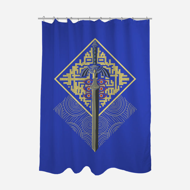 Hero's Sword-None-Polyester-Shower Curtain-OnlyColorsDesigns